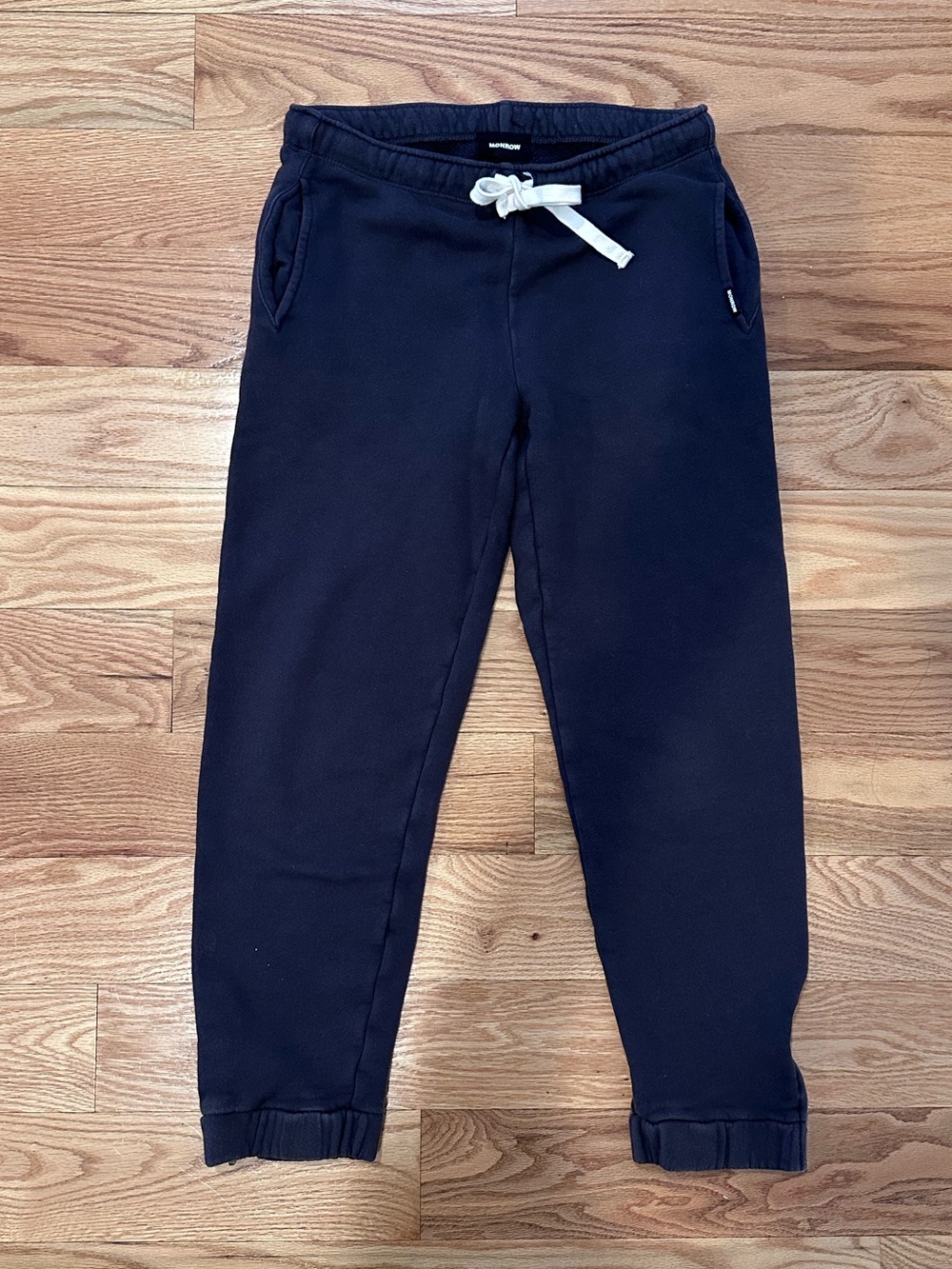 Monrow Zip Cuffs Sweatpants in charcoal gray women size xs